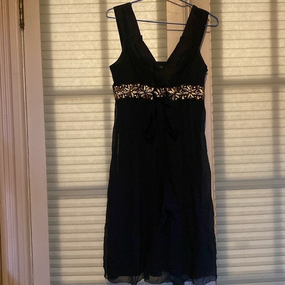 Banana Republic Dresses & Skirts - Banana Republic black dress with gold‎ detail. Vintage. From early 2000s.